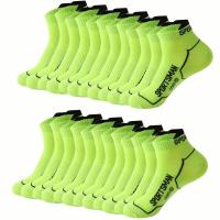 Calcetines Deportivos Para Hombre 10/12 Pares Algodón Poliéster Elastano Anti Olor Absorción De Sudor Malla Transpirable Para Verano Correr Casual - details 15