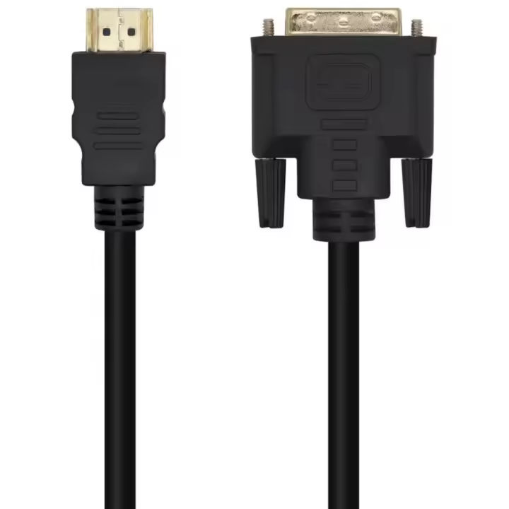 Aisens - Cable DVI a HDMI macho/macho 3 m con conectores dorados 24K y blindaje de aluminio para máxima calidad de transmisión - 1