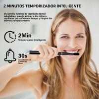 Cepillo De Dientes Eléctrico Ultrasonido Potente Con 3 Modos De Limpieza Recargable USB IPX7 Impermeable Blanqueamiento De Dientes Con Estuche De Viaje Para Adultos - details 4