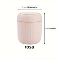 Mini Papelera De Escritorio Con Tapa Organizador De Basura Botella De Agua Ecológica Hecha De Plástico Duradero Para Dormitorio Y Oficina - details 2