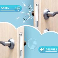 Parachoques De Puerta Antideslizante Redondo Transparente De Silicona Suave Autoadhesivo Protector De Pared Y Manija - details 5