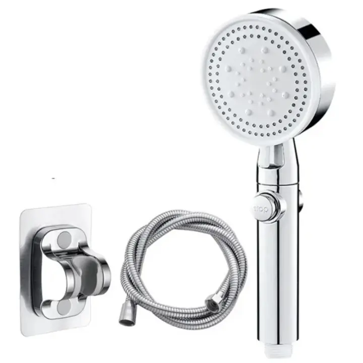 Grifo De Ducha De Baño Con Válvula De Mezcla Triple Cerámica Doble Manija Acero Inoxidable Moda Contemporánea Para Baño Y Ducha - 1