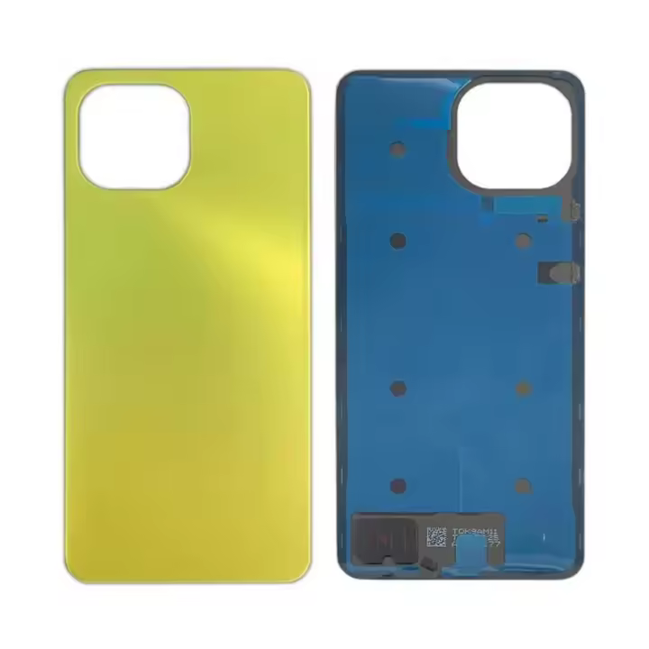 TAPA BATERIA PARA XIAOMI MI 11 LITE / 5G / NE AMARILLO CITRICO TRASERA CRISTAL - 1