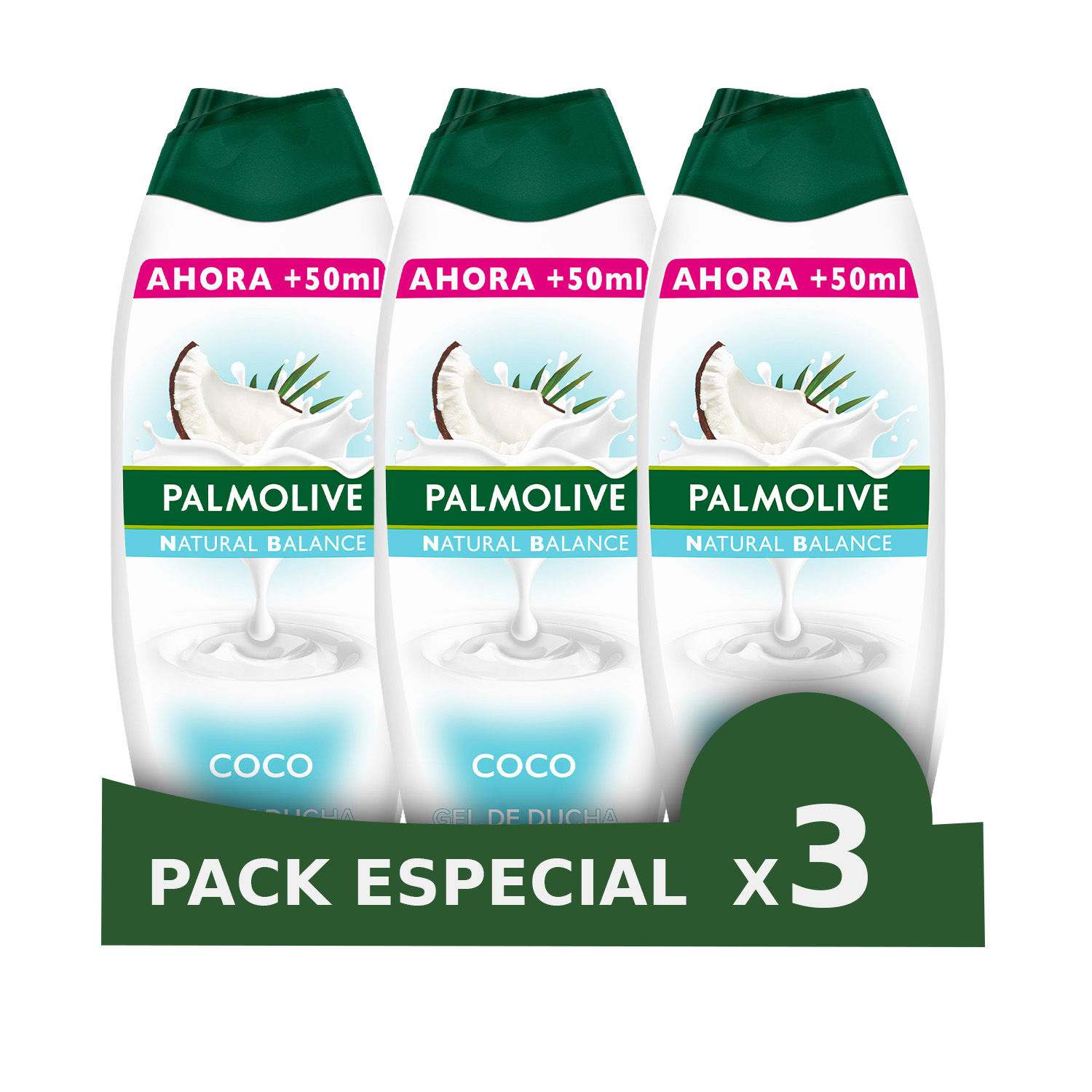 Gel de ducha o baño Palmolive Natural Balance Coco y Leche nutritivo 600ml