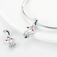 Beadas De Corazón Colorido En Plata Para Joyería De Pulsera Y Collar Con Encanto Para Chicos Y Chicas Accesorios De Moda Irregular - details 68