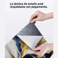Pegatinas De Pared Autoadhesivas De Aluminio Imitación De Azulejo Para Cocina Y Baño Decoración Antihumedad Patrón De Marmol PVC - details 2