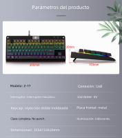 Teclado Mecánico De Juego E-YOOSO Z77 Rainbow 87 Teclas Con Switches Rojos Negros Marrones Y Azules Para PC Laptop Con Cable USB - details 10