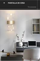Lámpara De Pared LED Moderna Nórdica En Acrílico Lámpara De Sobremesa Para Dormitorio Y Sala De Estar 27cm 6W 85-265V Color Negro Oro Plateado - details 8