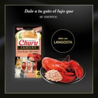 CHURU Luxury (4x14 gr) - Snack Cremoso Premium para Gatos Sin Cereales Sin Conservantes y Sin Colorantes (Atún con Bogavante, Atún con Langostinos, Atún con Lenguado ó Pollo con Wagyu) - details 0