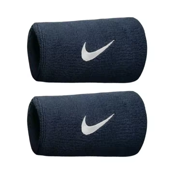 Muñequeras Nike Swoosh Double Pack 2 Unds Azul Marino Nnn05416Os Wristband - 1