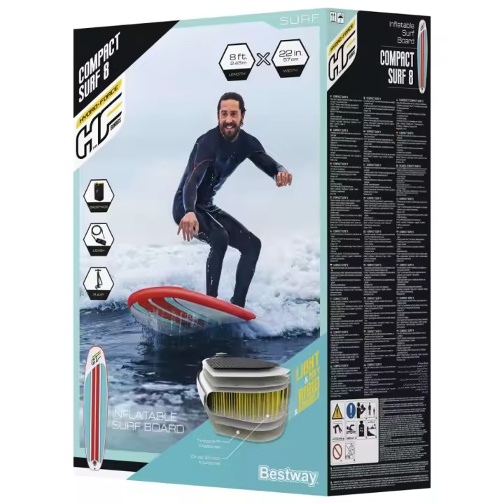 Bestway Tabla hinchable SUP Hydro-Force Compact Surf 8 243x57x7 cm - 1