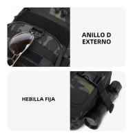 Bolsa De Hombro Táctica Para Camping Y Senderismo Para Hombres Bolsa De Pecho MOLLE Multifuncional De Nylon Impermeable Negro CP Y Caqui - details 10