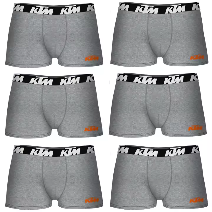 Set de 6 calzoncillos bóxer ktm gris claro - 1