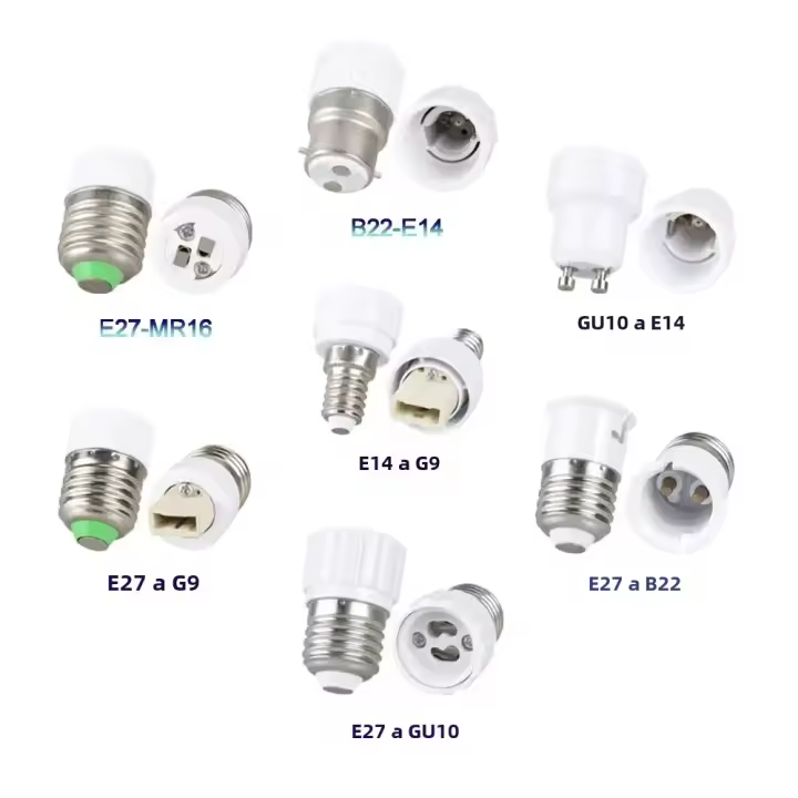 Soporte De Bombilla E17 E27 Accesorios E14 E12 Soporte De Bombilla GU10 G9 B22 MR16 Adaptador Convertidor Doméstico Fittings - 1
