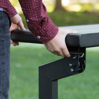 Banco convertible en mesa Lifetime color gris - details 5