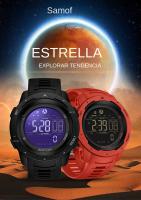 Reloj Digital Deportivo Para Hombre SANDA 50M Impermeable Con Pantalla LED Calorías Fitness Running Chronógrafo Resina Correa De Goma Reloj Militar - details 0