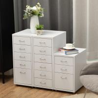 Gabinete de Archivos móvil, Organizador de Archivos con Ruedas para Debajo del Escritorio de 5 cajones, gabinete de Almacenamiento de Metal con Ruedas para el hogar y la Oficina, Blanco - details 3