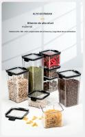 Jars De Almacenamiento Para Cocina Grandes Y Herméticos De Plástico Resistente a La Humedad Set De Cajas De Temporada Para El Hogar - details 3