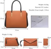 Elegante Bolsos de Mano Bolso Bandolera Mujer Bolso de Mano Cartera Juego de 4 Piezas Bolso de Hombro Cruzado Señora Tote Shopper Bolso de Mensajero - details 0