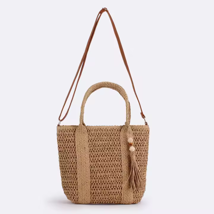 MOV Bolso tejido informal y moderno, bolso de mujer a la moda para el trabajo, los desplazamientos, el día a día y las vacaciones en la playa. - 1