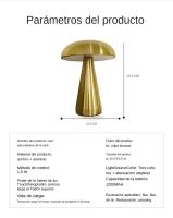 Lámpara De Noche LED Retro Con Sensor De Toque En Forma De Setas Recargable Para Decoración De Dormitorio Restaurante Bar - details 11