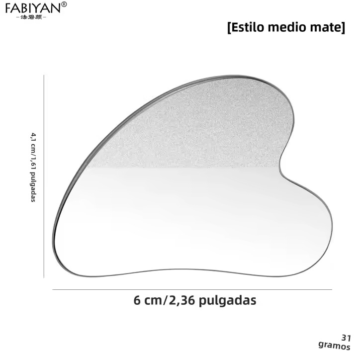 Tablero De Guasha En Forma De Corazón De Acero Inoxidable Herramienta De Masaje Facial Para Eliminar Acné Accesorio De Cuidado De La Piel Beauty Гуаша Скребок - 1
