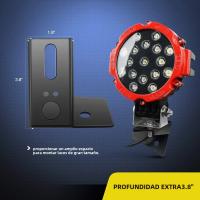 2PCS Soportes De Montaje Para Faros De Niebla LED Y Luz De Trabajo En A-Pilar Para Parabrisas Para Jeep Wrangler 2007-2017 Accesorios Universales De Coche Material ABS Negro - details 6