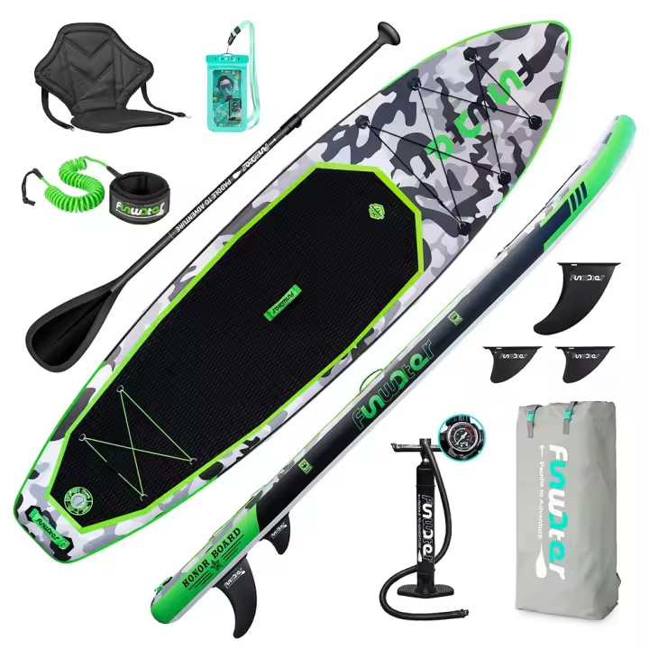 Tabla de paddle FunWater SUPFW27A Ultra-Light Stand Up de 350*84*15 cm para todos los niveles de habilidad con accesorios premium de tabla de paddle, cubierta cómoda antideslizante para jóvenes y adultos. - 1