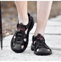Zapatillas De Playa Para Hombre Cuero Antideslizante Casual Aumento De Altura Cómodas Zapatillas Deportivas Hombre Sandalias De Verano - details 49