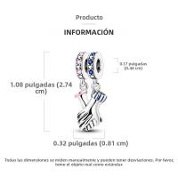 Encantos Originales 925 Platinados Para Mujer Con Zirconia Joyería Moda Para Pulseras Hechas De Cuentas De Moda - details 35