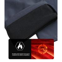 TACVASEN Pantalones De Trabajo De Piel De Ciervo Suave Para Hombre Invierno Impermeables Con Forro De Poliéster Y Spandex Multiple Bolsillos Para Acampar Senderismo Exteriores - details 3