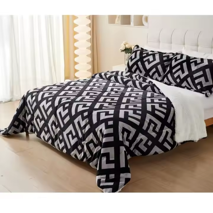 Manta Sedalina con Borrego Edredón con borrego floral Manta con Borrego Sherpa + 2 Fundas de Almohada Manta Invieno Suave Camacolcha ideales para tu sofá o cama180X240cm 220X240cm 240X226cm - 1