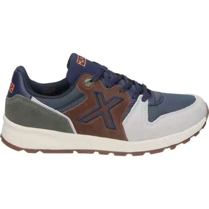 MUNICH | Zapatillas Munich para Hombre – Deportiva en Color Azul Marino con Detalles en Marrón, Verde y Gris – Sneakers con Cordones – Estilo Casual – Versátiles y Combinables – Cómodas – Modelo 4151081 - 1