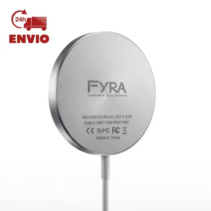 Cargador Magnético 15W FYRA Consumer Electronics | Carga Rápida para iPhone | Cable USB-C con Adaptador USB - 1
