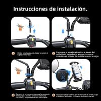 Soporte Para Teléfono Móvil De Bicicleta Y Scooter Universal Montaje En Manillar De Motocicleta Espejo Retrovisor Exterior Navegación - details 11