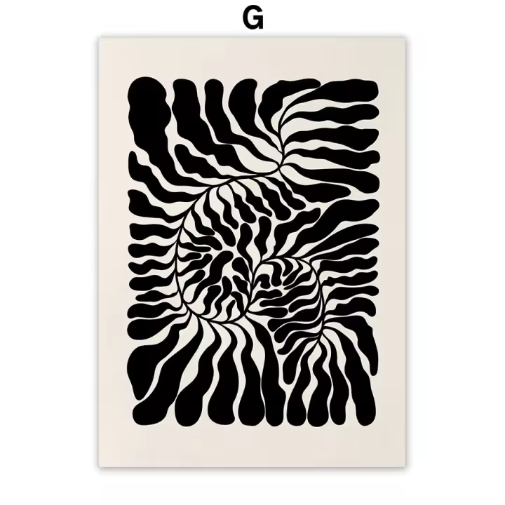 Pintura En Lienzo Abstracta Bohemia Con Hojas Líneas Rostro Corazón Sol Para Decoración De Sala De Estar Arte De Pared Nórdico Posters Y Estampados - 1