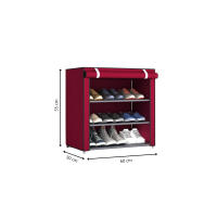 LUTODY - Zapatero, Organizador de Zapatos, Multinivel, Armario de zapatos, Textil de tela, Tubo de metal plegable, Zapatero Vertical, Compacto, Portátil para Entrada, Recibidor, Sala de Estar, Ligero, Resistente, Ahorra espacio - details 8