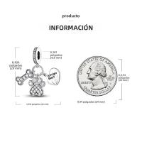 Encantos De Viaje Para Café Plata Charms Para Perros Y Gatos Corazón De Cuentas Adecuados Para Pulsera Original DIY Tendencia Clásica Vintage Romántica - details 75