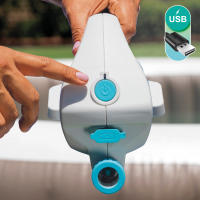 INTEX - Aspirador de piscina manual eléctrico ZR100, piscinas y spas hasta 5,49m, batería recargable, autonomía 50 min, tubo extensible de 2,39m, dos cepillos intercambiables, incluye filtros y cable USB, limpiafondos - details 4