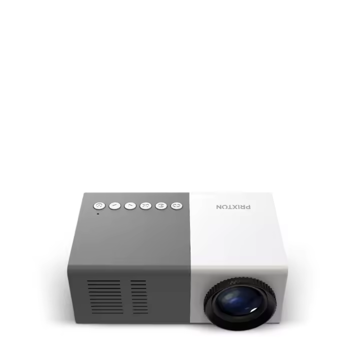 Proyector Cinema Mini - 900 Lúmenes - LED 320x240 QVGA - Mando a distancia - Conexión HDMI, USB, AV IN, MicroSD PRIXTON - 1