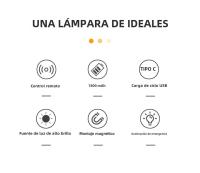 Lámpara De Pared LED Con Control Táctil Doble Cabeza 360 Rotatable 3 Colores Luz Nocturna Inalámbrica Para Dormitorio Luz Diaria Contemporánea Para Cocina Comedor Estudio Baño - details 1