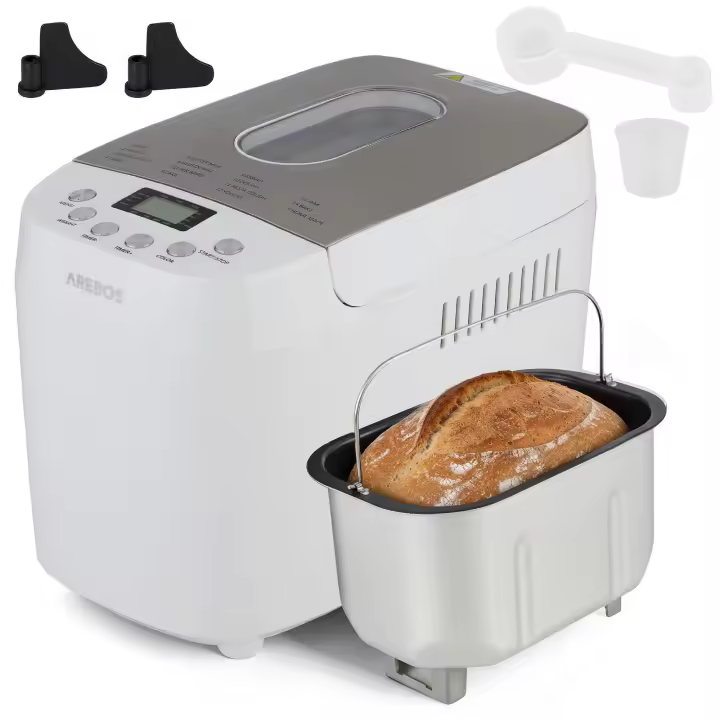 AREBOS Panificadora1500g 15 Programas 3 Niveles Automática 850W - 1