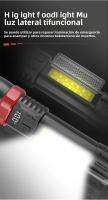 Linterna Táctica De Alta Potencia LED 2000LM Con Luz Lateral Y Pantalla Recargable Por USB Para Camping Pesca Emergencias - details 5