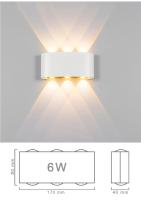 Lámpara De Pared LED Impermeable Para Exteriores Y Interiores 2W 4W 6W 8W 12W Minimalista Creativa Para Dormitorio Lámpara De Noche - details 2