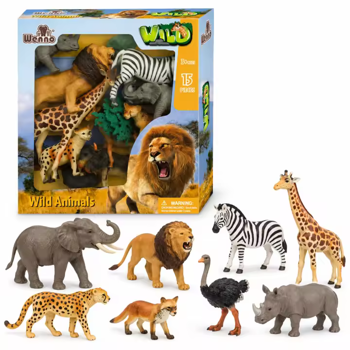 Set de Animales Salvajes 15 Piezas | Figuras Safari para Niños - 1