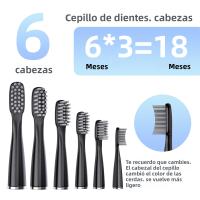 Cepillo De Dientes Eléctrico Ultrasonido Potente Con 3 Modos De Limpieza Recargable USB IPX7 Impermeable Blanqueamiento De Dientes Con Estuche De Viaje Para Adultos - details 6