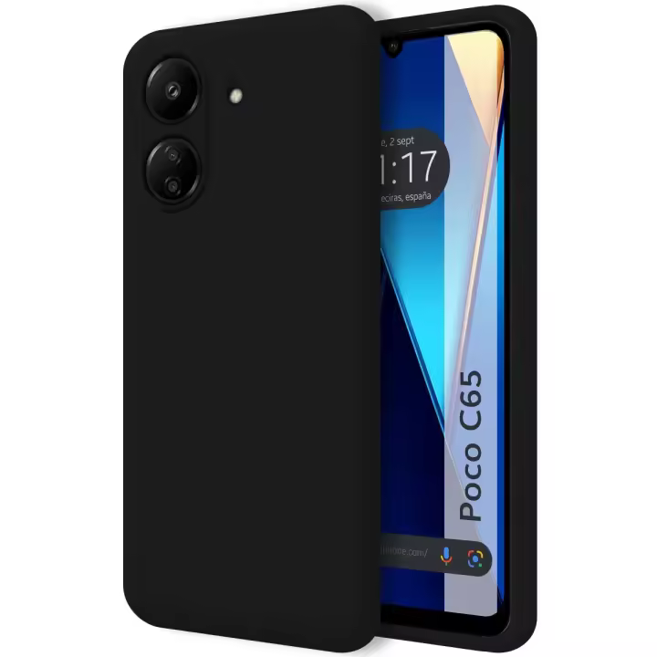 Funda Silicona Gel TPU Negra para Xiaomi Poco C65 - 1