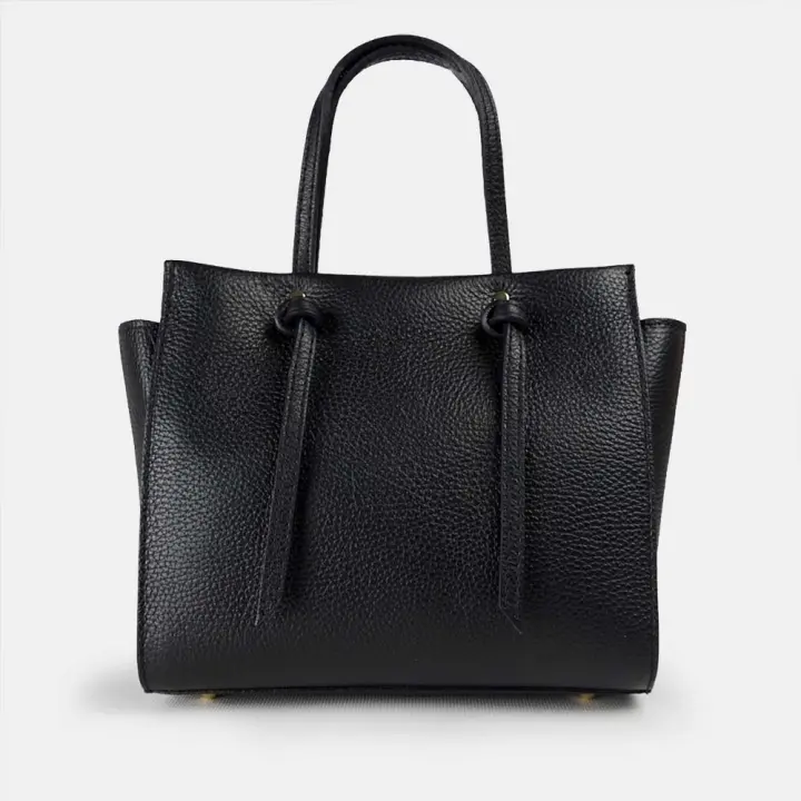 1990s Bolso bandolera mujer de piel con asas de mano - 1