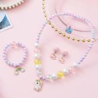 Juego De Joyas Para Niñas Con Unicornio Colorido Y Dibujos Animados: Collar Pulsera Aretes Y Anillo Regalo Ideal Para Niñas De 0 a 12 Años - details 10