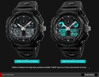 Reloj Deportivo SKMEI 1270 Para Hombre Con Cronógrafo Digital Doble Resistente Al Agua 50M Pantalla De La Semana Reloj De Pulsera Masculino - details 9